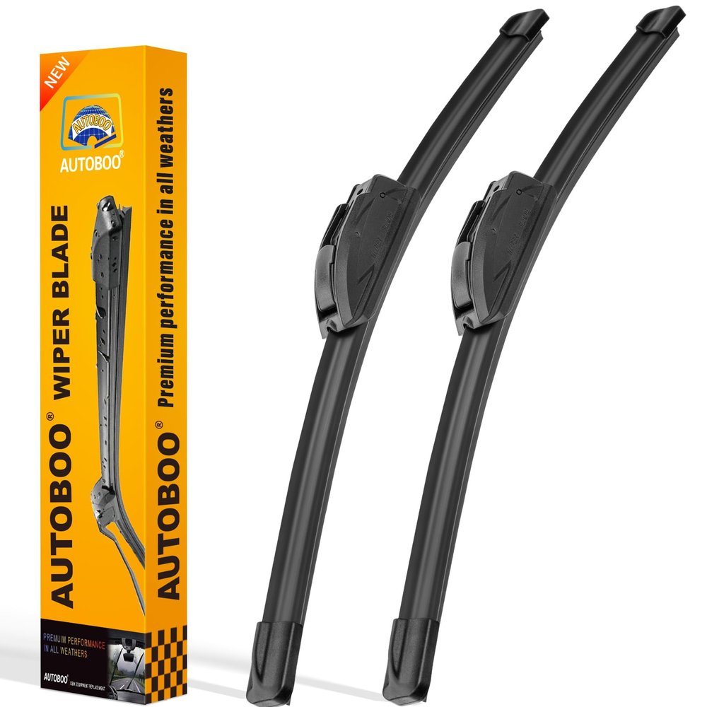AUTOBOO 24" and 20" Windshield Wipers Blades (Pack Of 2),OEM Quality Premium All-Seasons Wiper blades,Stable and Quiet wiper blades