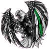 Thin Green Line Military American Flag Eagle Decal (18" x 18") view 1