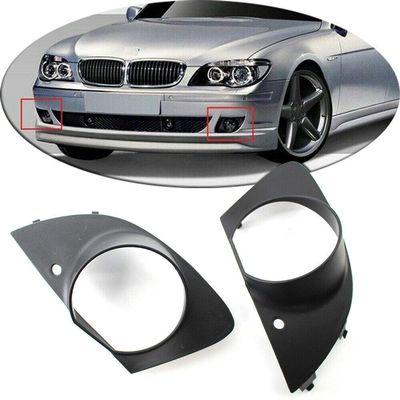 Auto-Tech 2PCS Front Bumper Fog Light Grille Cover Trim Replacement for BMW E65 E66 750i 760Li 2006-2008