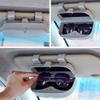ihreesy Car Sun Visor Glasses Case Holder Universal Car Glasses Box Multifunctional Glasses Storage Box Sunglasses Organizer Mount Automobile Interior Accessories,Gray view 2