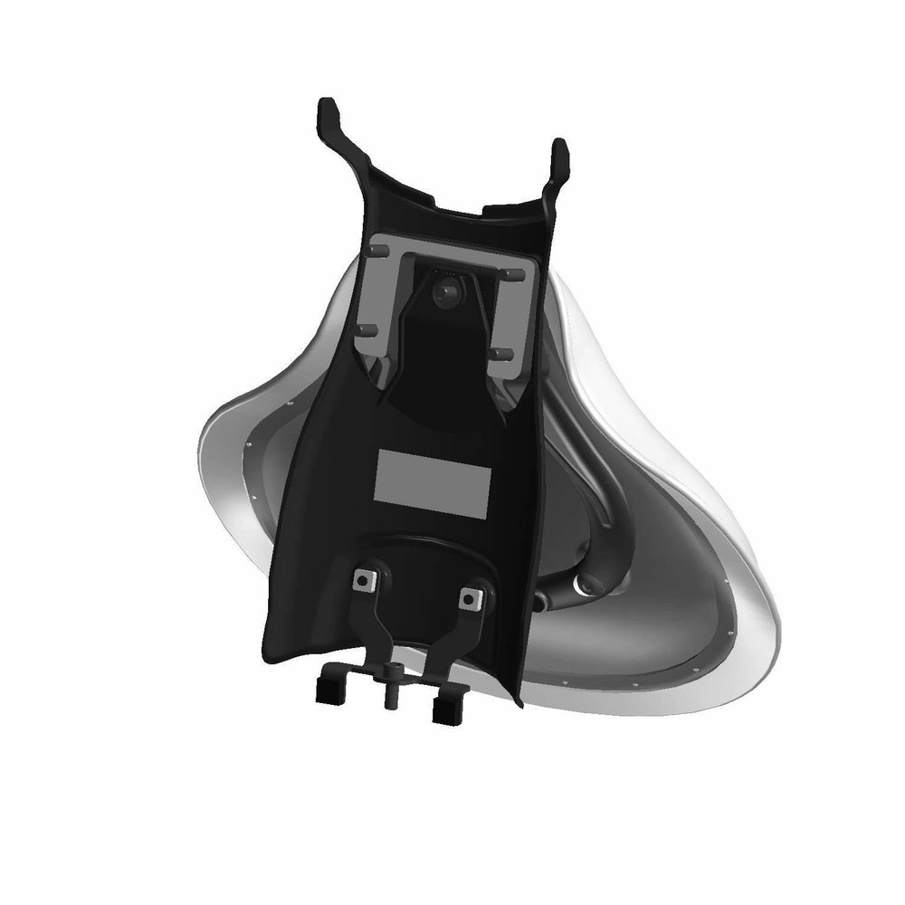 Polaris Indian Motorcycle ASM-SUB,BOB AUTH,Black/Gray Vinyl [Bobber Twenty ONLY], Genuine OEM Part 1024209-VBB