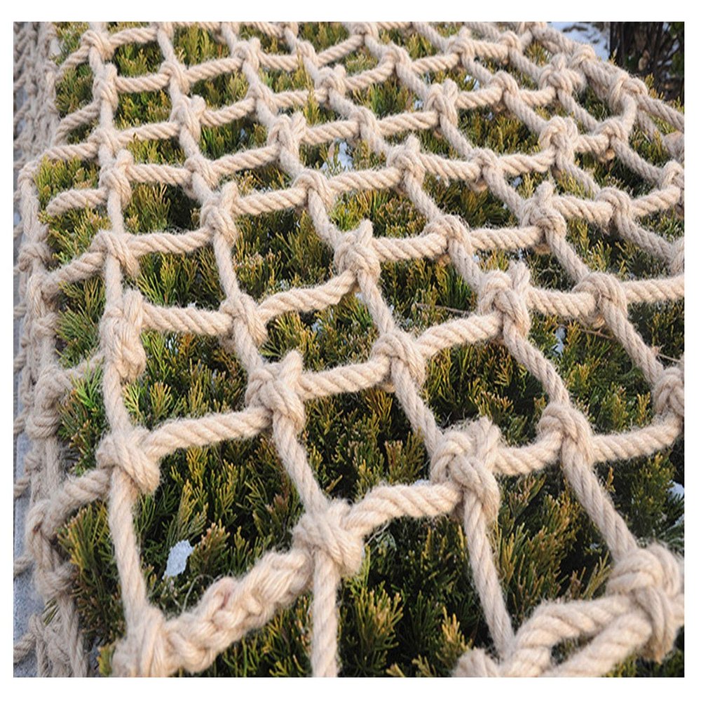 Hynet Safety Cargo Net, Kids Balcony Net Protection Fence Climbing Woven Rope Truck Cargo Trailer Netting Net Outdoor Swing Hammock Patios Railings Stairs Decor (Size : 2 * 6m(7 * 20ft))