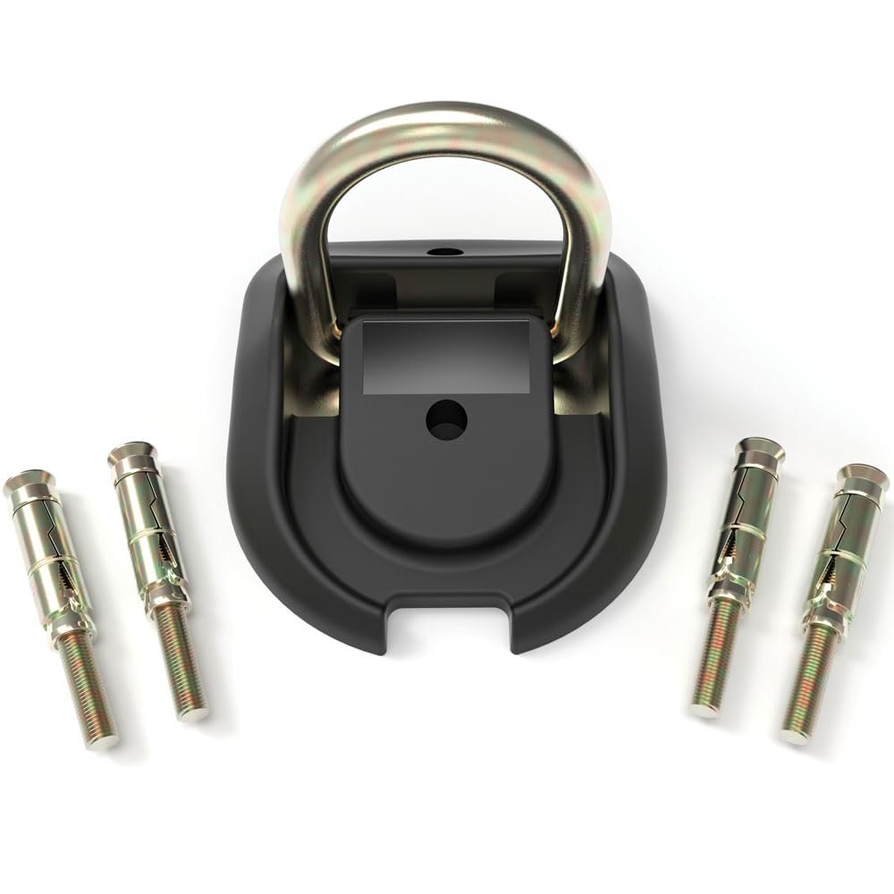 OnGuard Ground Anchor Bronze 12 mm (0.47 in) Hardened Steel Folding Shackle Concrete Security Anchor for Bikes, Scooters, Motorcycles & E-Bikes