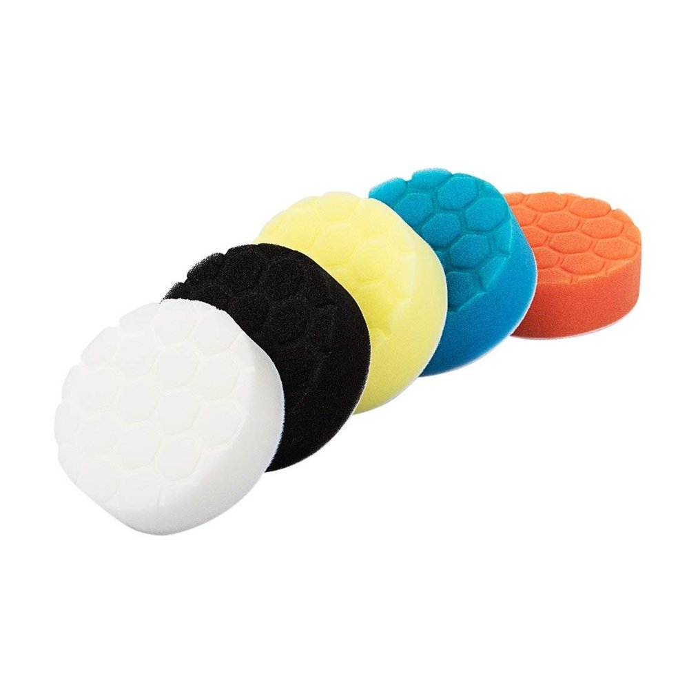 Pangocho Jinchao-polishing Pads, 5pcs Buffing Sponge Polishing Pad Hand Tool Kit, 3/4/5/6/7 Inch for Car Polisher Wax,Polishing (Color : 4 inches)
