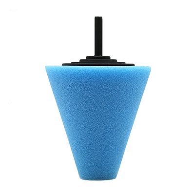 Pangocho Jinchao-polishing Pads, 1x Polishing Sponges Pad, Cleaning Car Tyres Wheel Bosses Polishing Machine Cone-Shape Wheel Hubs Polisher Disk,Polishing (Color : Blue)