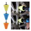 Pangocho Jinchao-polishing Pads, 1x Polishing Sponges Pad, Cleaning Car Tyres Wheel Bosses Polishing Machine Cone-Shape Wheel Hubs Polisher Disk,Polishing (Color : Blue) view 3