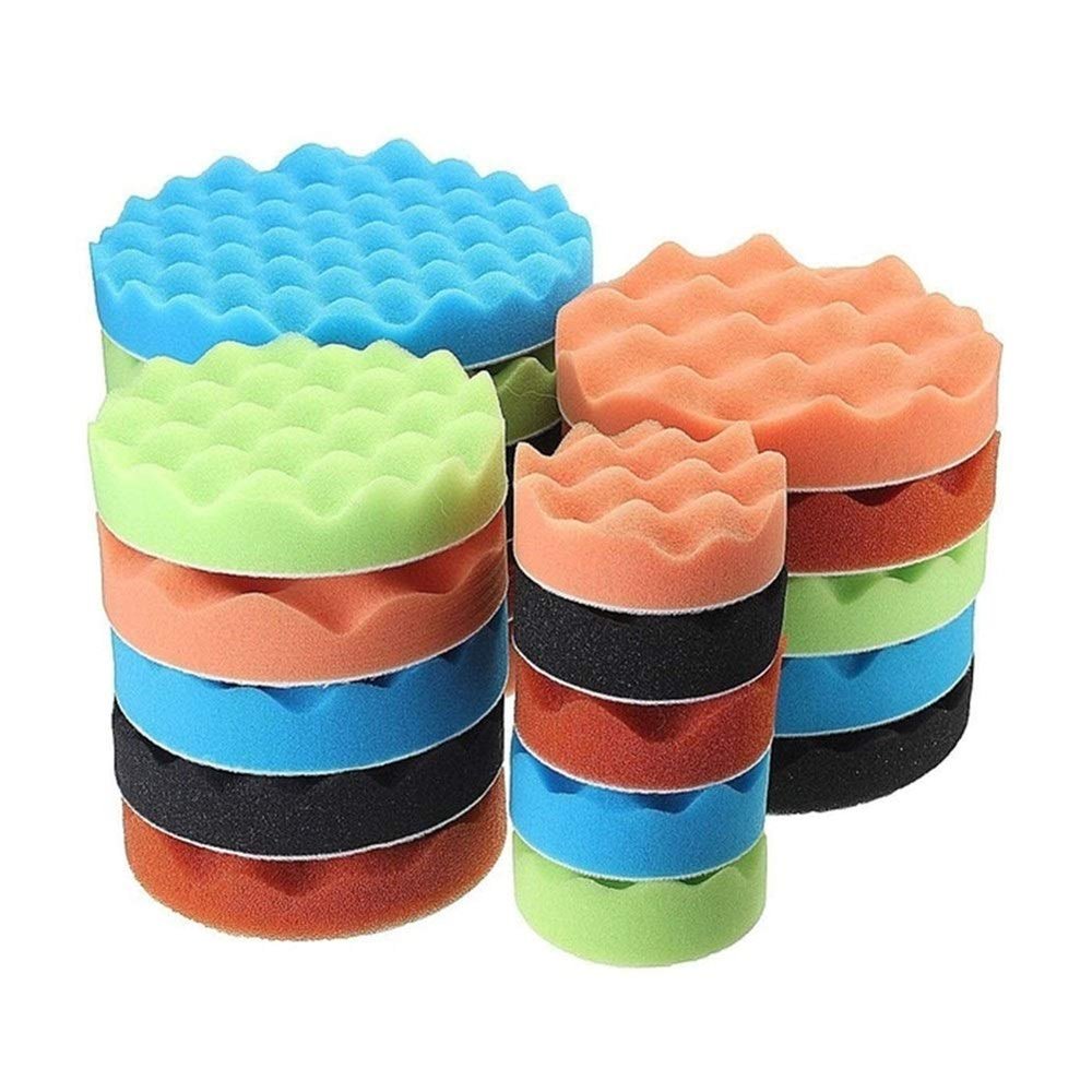 Pangocho Jinchao-polishing Pads, 8pcs/Set Sponge Polishing Waxing Buffing Pads Kit, 3" 4" 5" 6" 7" for Car Polisher Buffer Drill Adapter Wheel Brush,Polishing (Color : 6INCH)