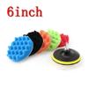 Pangocho Jinchao-polishing Pads, 8pcs/Set Sponge Polishing Waxing Buffing Pads Kit, 3" 4" 5" 6" 7" for Car Polisher Buffer Drill Adapter Wheel Brush,Polishing (Color : 6INCH) view 2