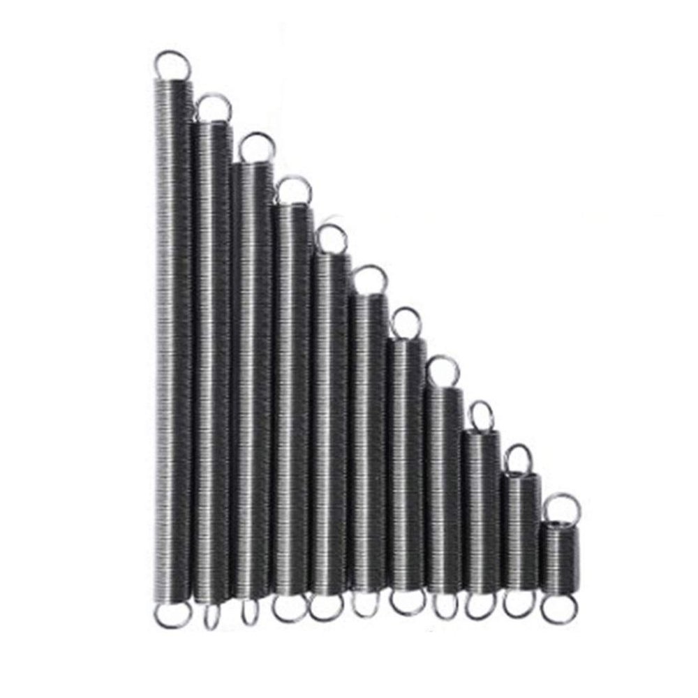 Geeyu ZHaonan- Extended Compressed Spring, 2pc, Wire 1.0mm Outer Diameter 8mm Dual Hook Long Expansion Tension Spring, Hardware Accessories 304 Stainless Length 60mm-150mm,Machinery Parts