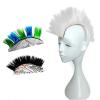 HHongJM Helmet Hawks Motorcycle Helmet Mohawk Synthetic Wigs for Bicycle/Almost Helmet/Stick Reusable Design (White) (Helmet Not Included) view 1