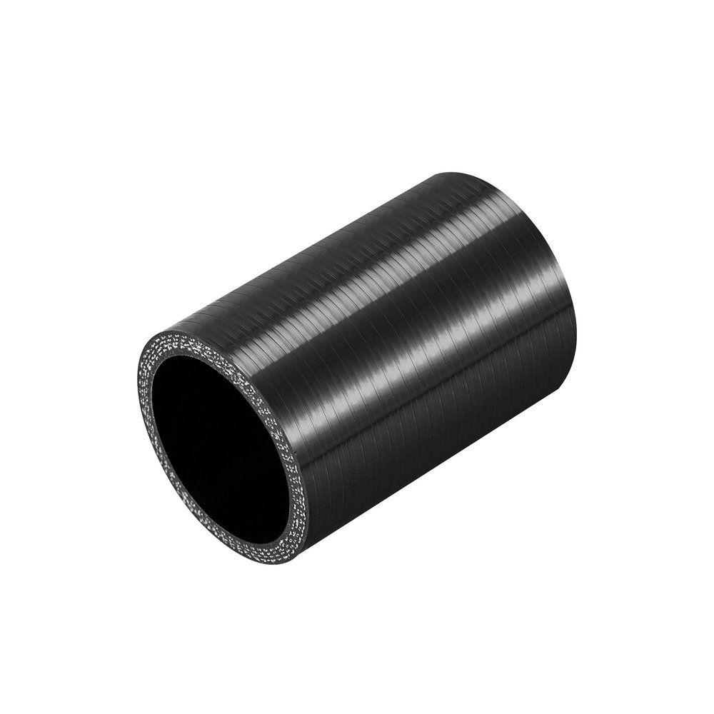 X AUTOHAUX 38mm 1.50" ID Universal Car Straight Silicone Coupler Pipe Replacement 76mm Black