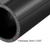 X AUTOHAUX 38mm 1.50" ID Universal Car Straight Silicone Coupler Pipe Replacement 76mm Black view 4