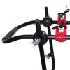 Bike Trunk Mount Rack, Car Bike Rack, Trunk or Hitch Carrier, Can Mount 3 Bicycles, Iron Round Tube Frame, ABS Plastic Connection Structure, Alloy Buckles & Iron Hooks Covered for 26"-29" Wheel view 4