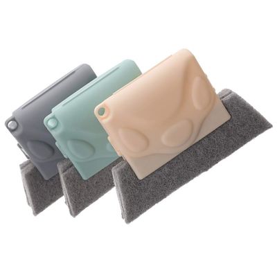 3pcs Japanese Style Window Groove Cleaning Brush Versatile Cleaning Tool for Easy Dust Removal Home Kitchen and Hotel Use Random Color