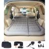 Onirii SUV Air Mattress Bed,Thickened Flocking Flocking Travel Camping Bed with 2 Pillows & Air Pump,Portable Inflatable Car Sleeping Mattress for SUV Trunk and Rear Seat view 2