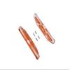 GPM for Traxxas Hoss 4X4 VXL (90076-4) Upgrade Parts Aluminum Chassis Side Bars (Silver Inlay Version) - 2Pc Set Orange view 1