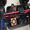 GPM for Arrma 1:5 Outcast 8S BLX Upgrade Parts Aluminum Front & Rear Support Brace Bar - 4Pc Blue view 3