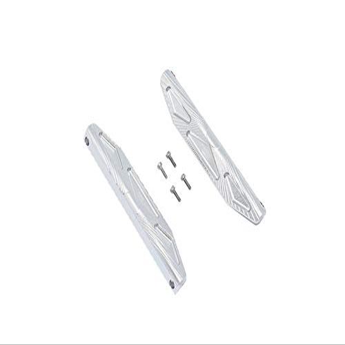 GPM For Traxxas Hoss 4X4 VXL (90076-4) Upgrade Parts Aluminum Chassis Side Bars (Silver Inlay Version) - 2Pc Set Silver