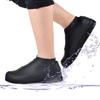 ZOSTLAND Silicone Waterproof Shoe Covers Rain Socks,Reusable Foldable Non-Slip Shoes Boots Shoes Covers Overshoe for Indoor, Rain, Snow, Grassland Shoes for Men & Women & Children (Large, Black) view 2