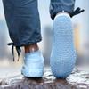ZOSTLAND Silicone Waterproof Shoe Covers Rain Socks,Reusable Foldable Non-Slip Shoes Boots Shoes Covers Overshoe for Indoor, Rain, Snow, Grassland Shoes for Men & Women & Children (Large, White) view 2