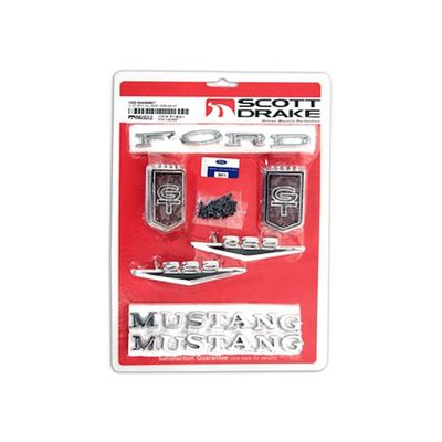Scott Drake C5ZZ-65402828GT Emblem Kit GT All Bodystyles V8