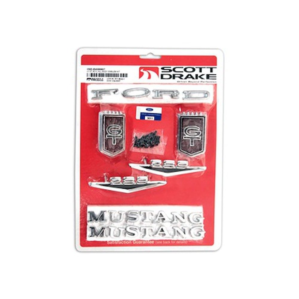 Scott Drake C5ZZ-65402828GT Emblem Kit GT All Bodystyles V8