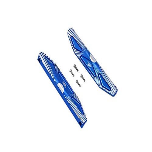 GPM For Traxxas HOSS 4X4 VXL 90076-4 Aluminum Chassis Side Bars (Silver Inlay Version) - 6Pc Set Blue