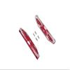 GPM For Traxxas HOSS 4X4 VXL 90076-4 Aluminum Chassis Side Bars (Silver Inlay Version) - 2Pc Set Red view 1