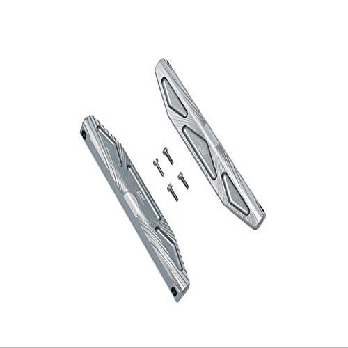 GPM For Traxxas HOSS 4X4 VXL 90076-4 Aluminum Chassis Side Bars (Silver Inlay Version) - 2Pc Set Gray Silver