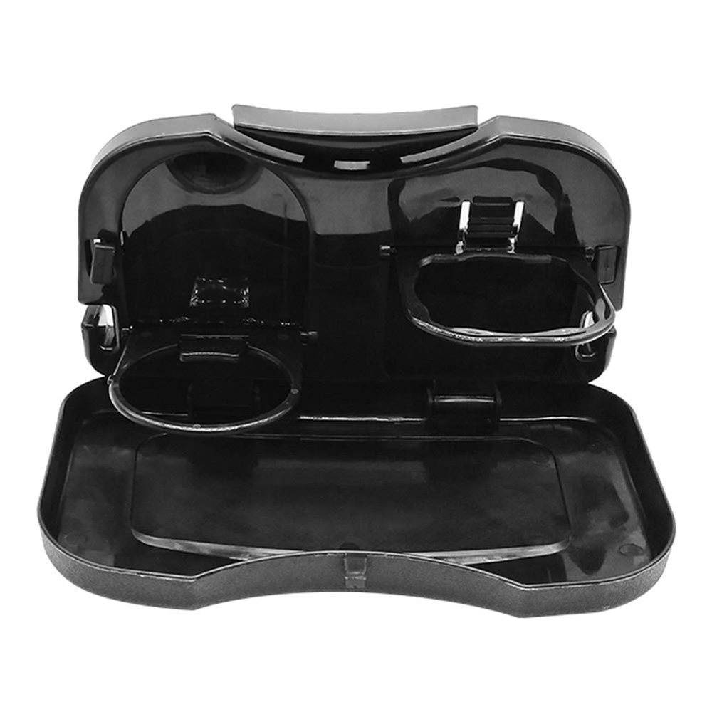 wpOP59NE Car Drink Holder Folding Cars Travel Back Seat Storage Table Food Cup Tray Stand Desk Universal Multifunctional Accessory Automotive Consoles Organizers Black