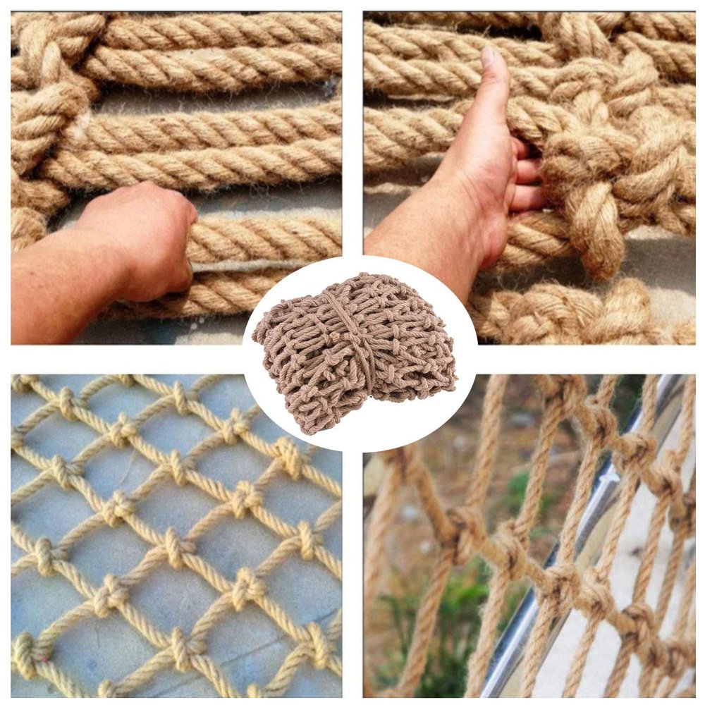 Safety Net Climbing Rope Net Cargo Net Ladder Truck Trailer Heavy Duty Netting Balcony Banister Stair Protection Fence Decor Kids Hammock (Size : 1 * 1m(3 * 3ft))