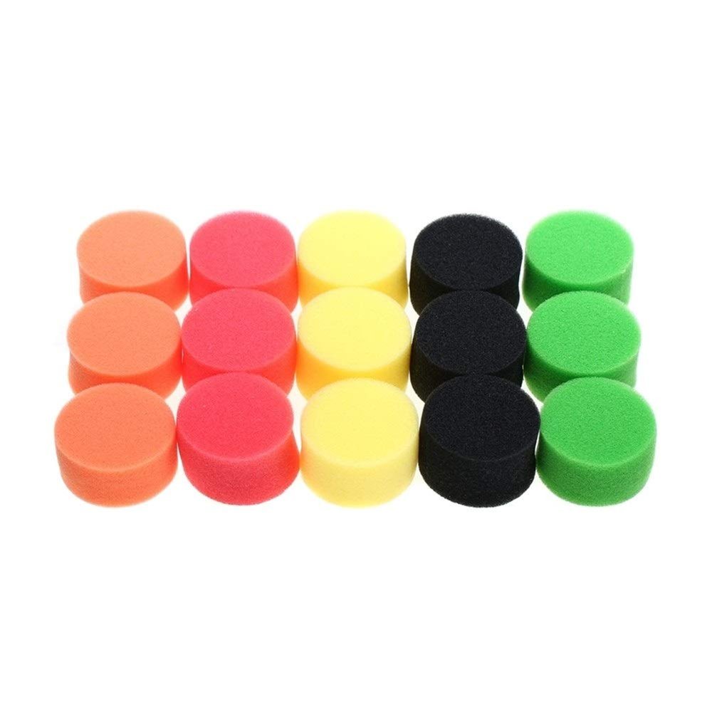 Xianglaa-Good polishing pads, 16Pcs/Set For Car Polisher 2 Inch , Polishing Pad, 50mm Polishing Circle Buffing Pad Tool Kit, For Car Polisher Wax, , Adapter for Car Care Polisher ( Material : 50mm )