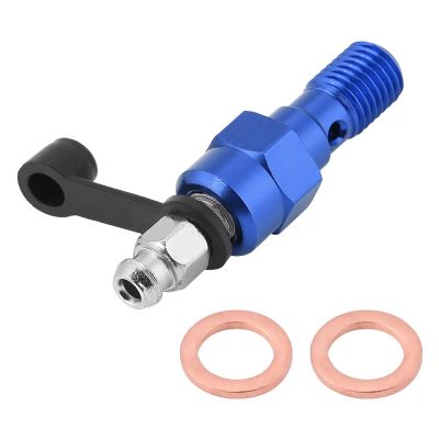 M10x1.0mm Screw Bleed Screw Motorcycle Brake Master Cylinder Caliper Bleed Screw Nipple Banjo Bolt Dust Cap(Blue), Braki