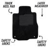 ecoMats Carpet Floor Mats Custom Fit for 2012 2013 2014 2015 2016 Honda CR-V, with Non Slip Driver Heel Pad and Safety Locks, Front and Rear Set, Black, CRV view 4