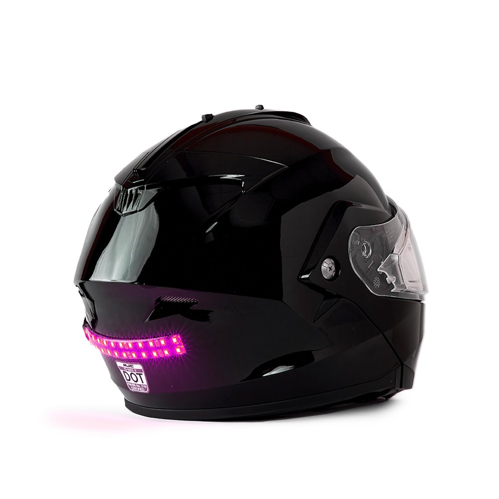 BITEHARDER Snowmobile Helmet Safety Light, High-Visibility Snowmobile Accessory, LED Rear Helmet Light, Pink