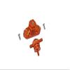 Aluminum Spare Tire Support Mount + Spare Tire Locking For 1:10 R/C Crawlers - 2Pc Set Orange view 1