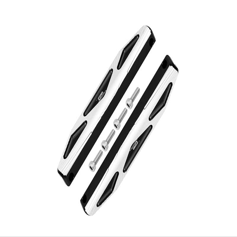 Aluminum Chassis Side Bars (Silver Inlay A Version) For Traxxas Hoss 4X4 Vxl 90076-4 - 6Pc Set Black