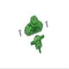 Aluminum Spare Tire Support Mount + Spare Tire Locking For 1:10 R/C Crawlers - 2Pc Set Green view 1
