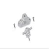 Aluminum Spare Tire Support Mount + Spare Tire Locking For 1:10 R/C Crawlers - 2Pc Set Silver view 1
