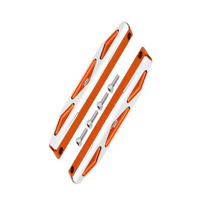 Aluminum Chassis Side Bars (Silver Inlay A Version) For Traxxas Hoss 4X4 Vxl 90076-4 - 6Pc Set Orange