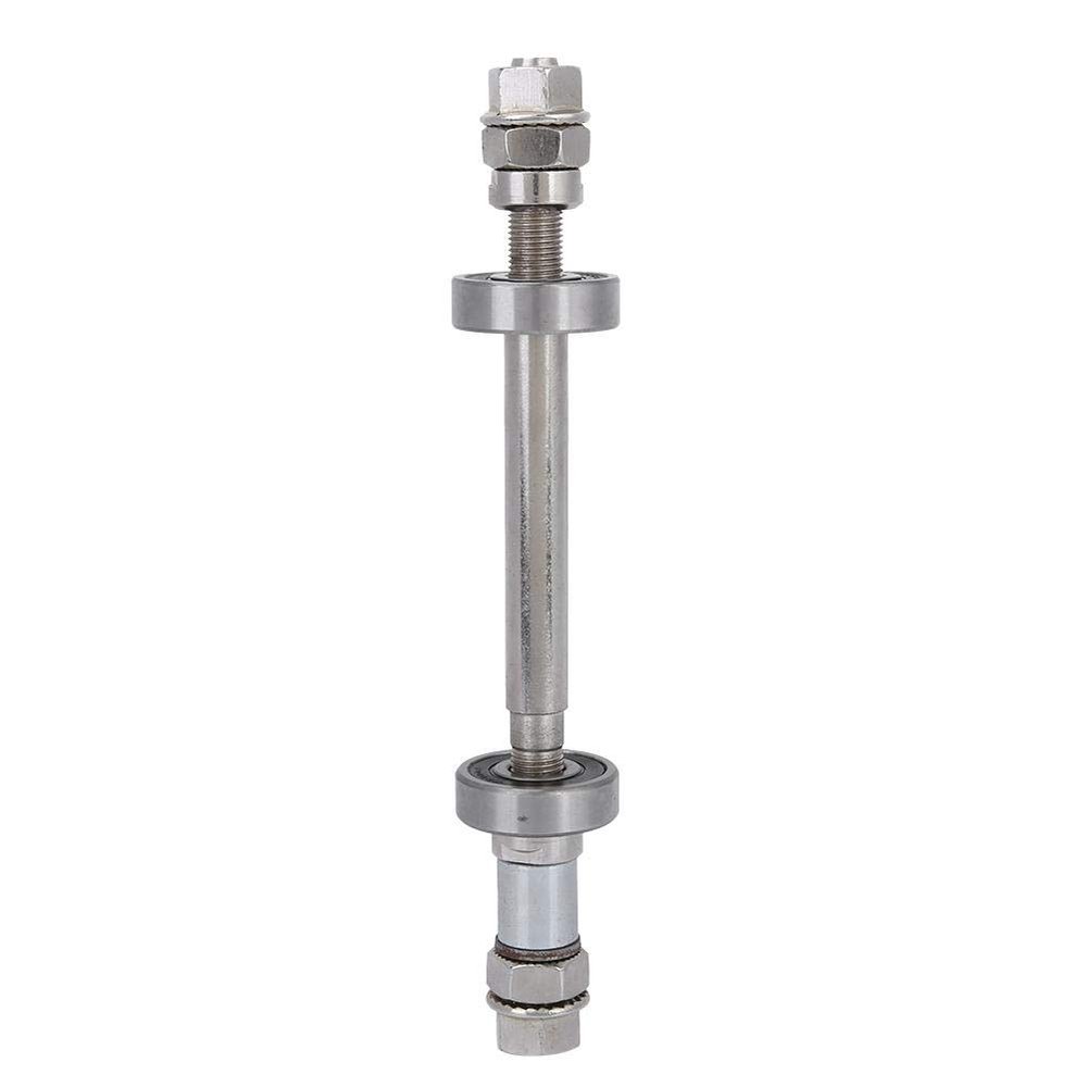 Sealed ycle axle,ycle Wheel Axle,Durable Metal ycle Wheel Hub Axle Front Rear Solid Shaft Lever Repair Tool(Rear)