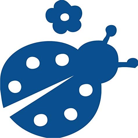Decaltor Blue Ladybug Lady Bug - Laptop Stickers - 5" Vinyl Decal -Funny Laptop, Phone, Tablet Vinyl Decal Sticker,Bumper Sticker