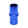 HPS Performance HPS AHU-112-BLUE 1-1/8" Billet 6061 Aluminum Joiner Hose Union Connector, 2" Length, Blue, 28mm OD view 2