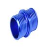 HPS Performance AHU-087-BLUE 7/8" Billet 6061 Aluminum Joiner Hose Union Connector, 1-1/2" Length, Blue, 22mm OD view 1