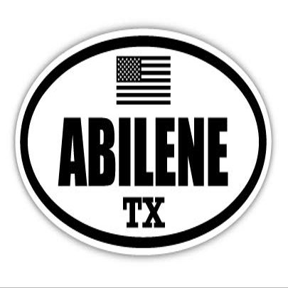 Abilene TX Texas Taylor County Stealthy US Flag Euro Decal Bumper Sticker 3M Vinyl 3" x 5"