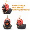 wonuu Rubber Duck Car Decorations Black Duck Car Dashboard Ornaments with Propeller Helmet for Adults (Beatle) view 4