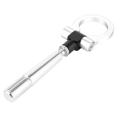 Car Tow Hook, Fydun CNC Aluminum Tow Hook for JDM Screw on Track Racing Towing Ring Car Auto Trailer Ring Fit for FX35/FX45/FX50 QX70 (White)