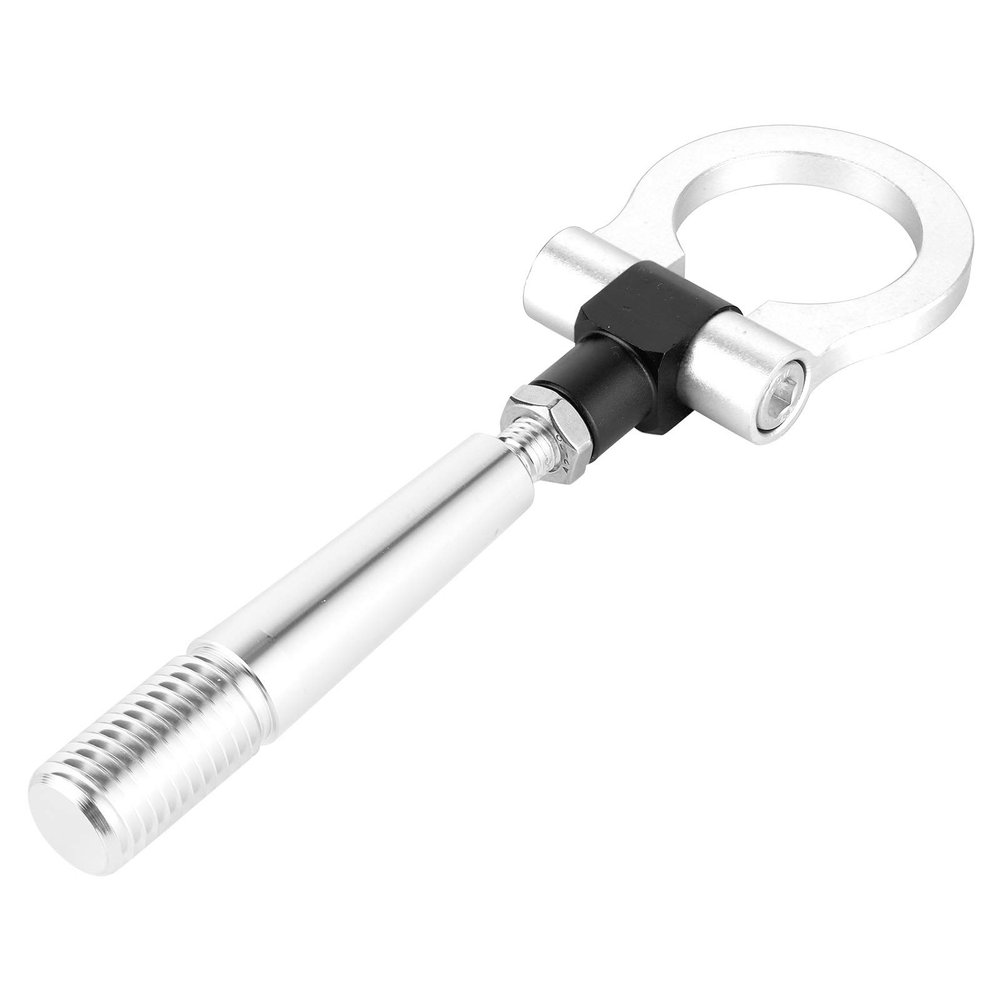 Car Tow Hook, Fydun CNC Aluminum Tow Hook for JDM Screw on Track Racing Towing Ring Car Auto Trailer Ring Fit for FX35/FX45/FX50 QX70 (White)