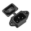 uxcell AC 250V 10A 3P Iec320 C14 Inlet Plug Power Socket Black W Cover 1Set view 1