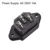 uxcell AC 250V 10A 3P Iec320 C14 Inlet Plug Power Socket Black W Cover 1Set view 2